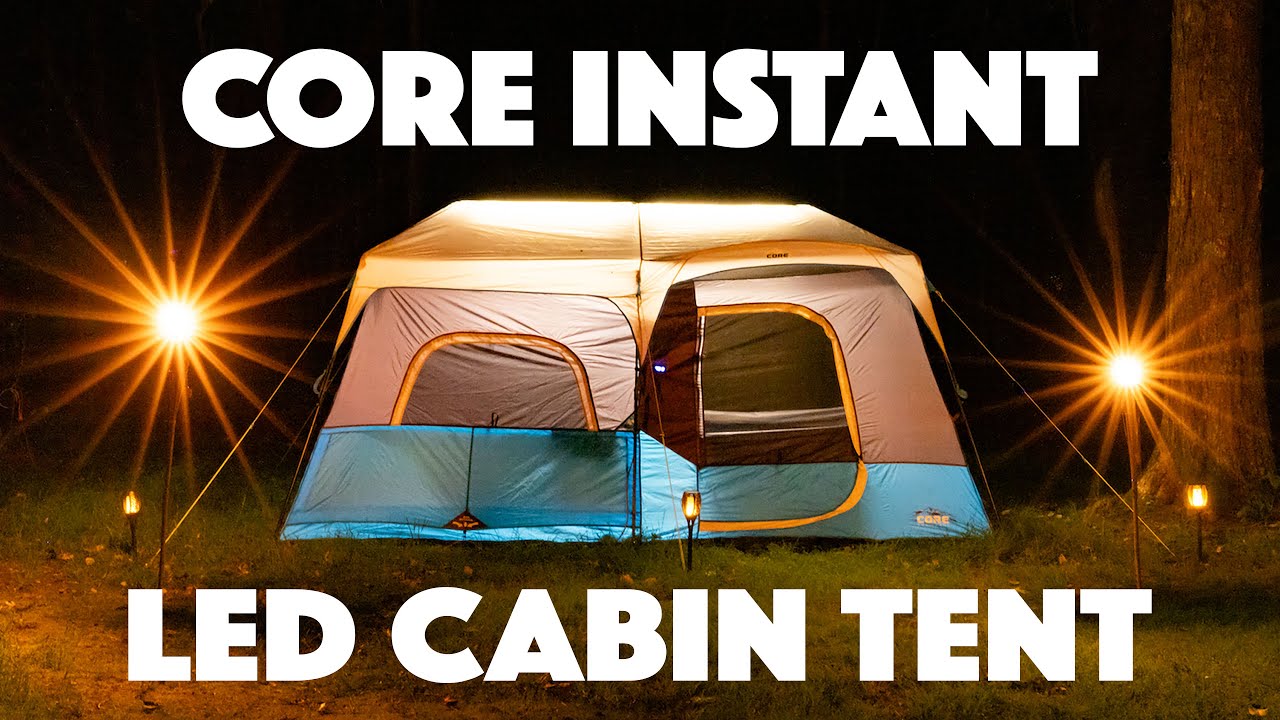 Палатка Core Instant Cabin на 9 человек со светодиодным освещением