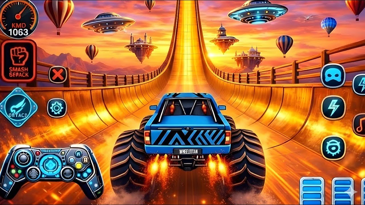 🚨Monster Truck Mega Ramp Extreme Racing Mega Ramp Extreme stunts 💥
