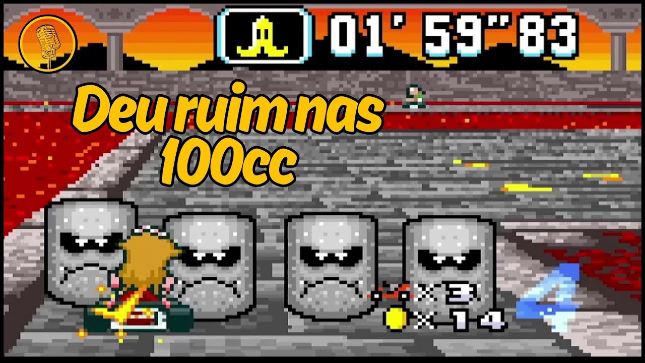 Errando nas 100cc do Super Mario Kart (Princesa Peach)