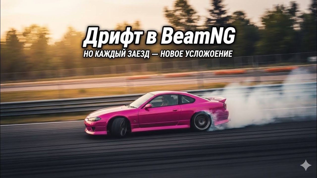 Дрифт в BeamNG, но КАЖДЫЙ ЗАЕЗД — НОВОЕ УСЛОЖНЕНИЕ