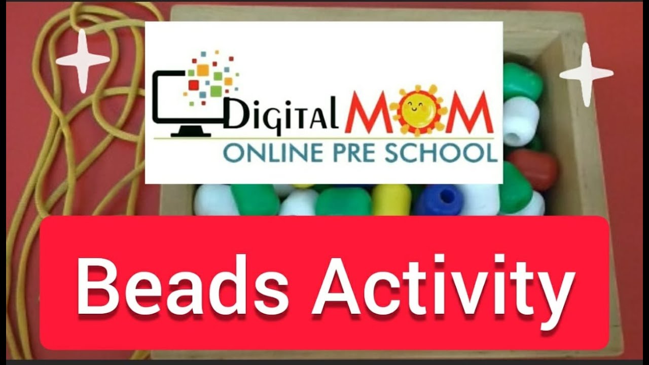 Beads Activity | Threading beads child development | Digital Mom |