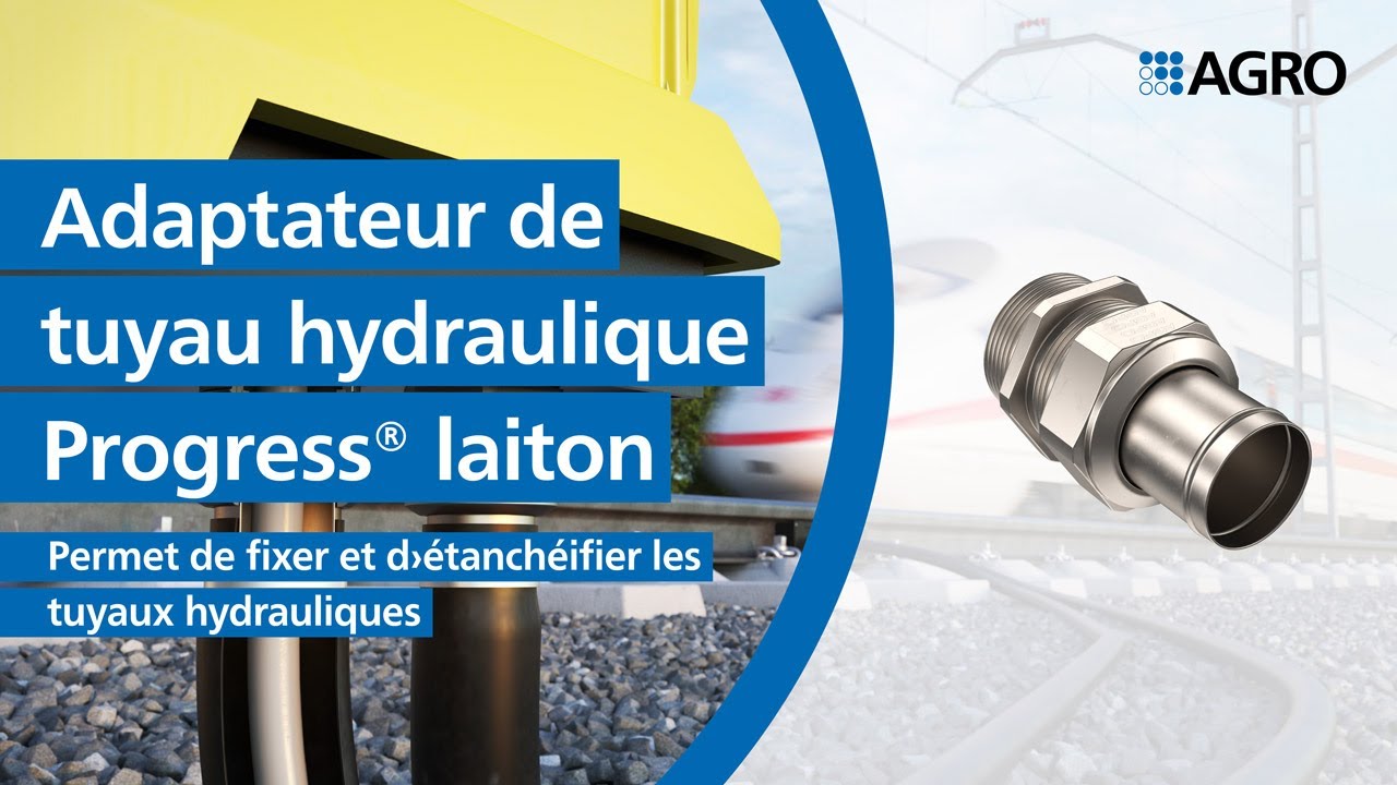 Adaptateur de tuyau hydraulique Progress® laiton.