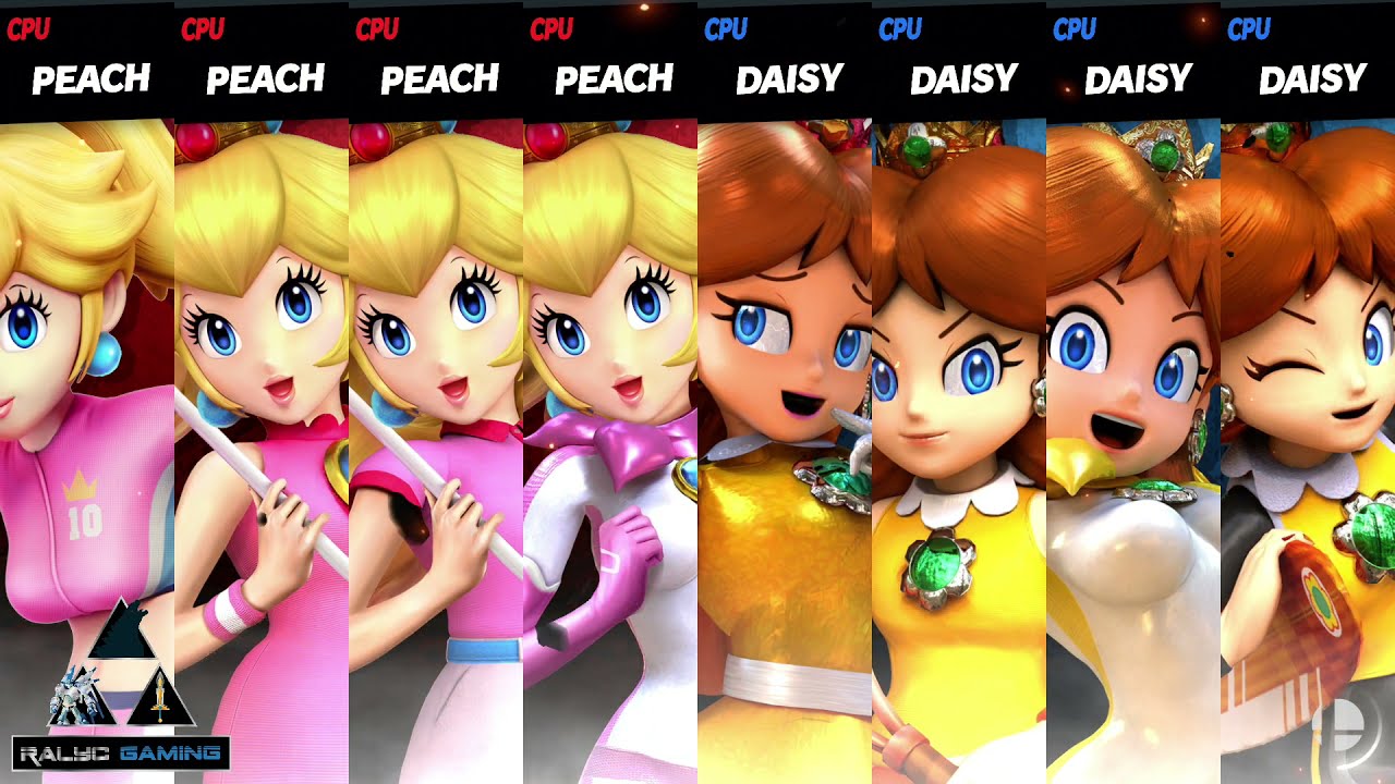 Smash Mods Ultimate:  Team Peach vs Team Daisy