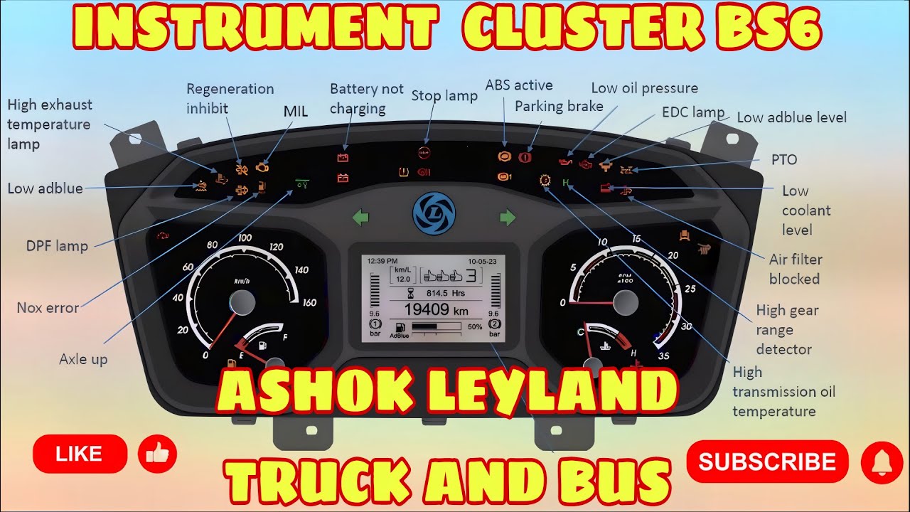Instrument cluster BS6 | Ashok Leyland Truck and bus| Part 1