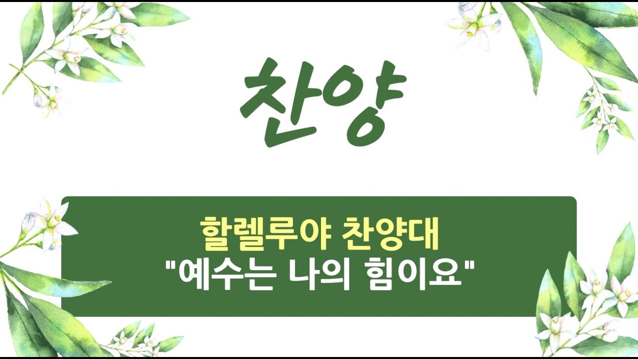 2026. 2. 1 / 성지교회 주일 찬양 / 할렐루야 찬양대 / 예수는 나의 힘이요