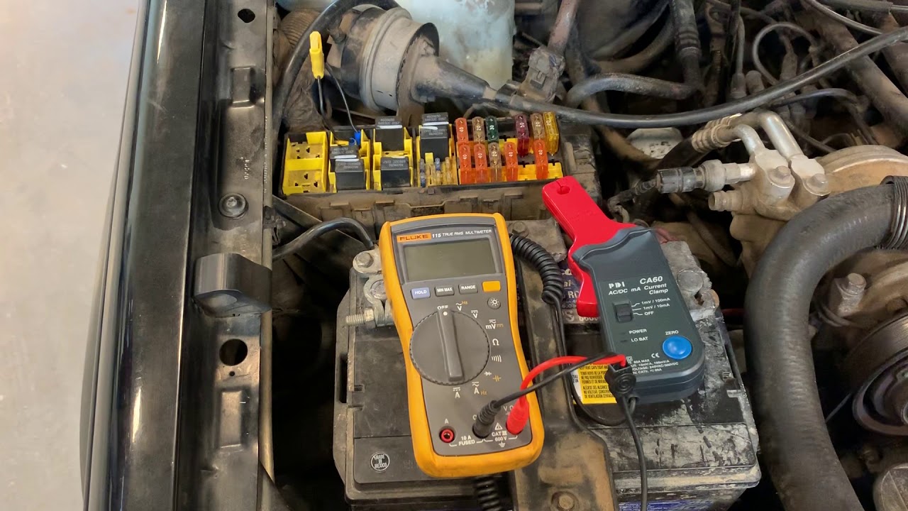 Measuring Fuel Pump Current Using a Multimeter and Amp Clamp