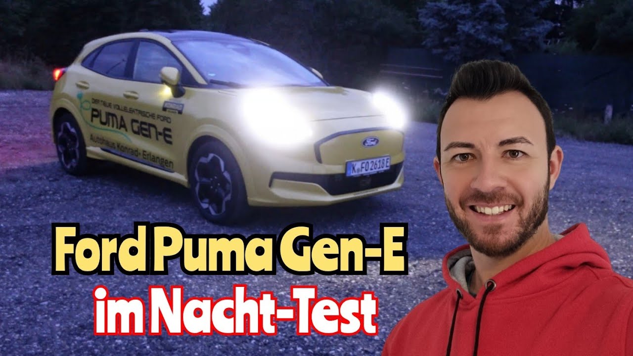 Ford Puma Gen-E bei Nacht: Matrixlicht, Ambientebeleuchtung & Fahrtest