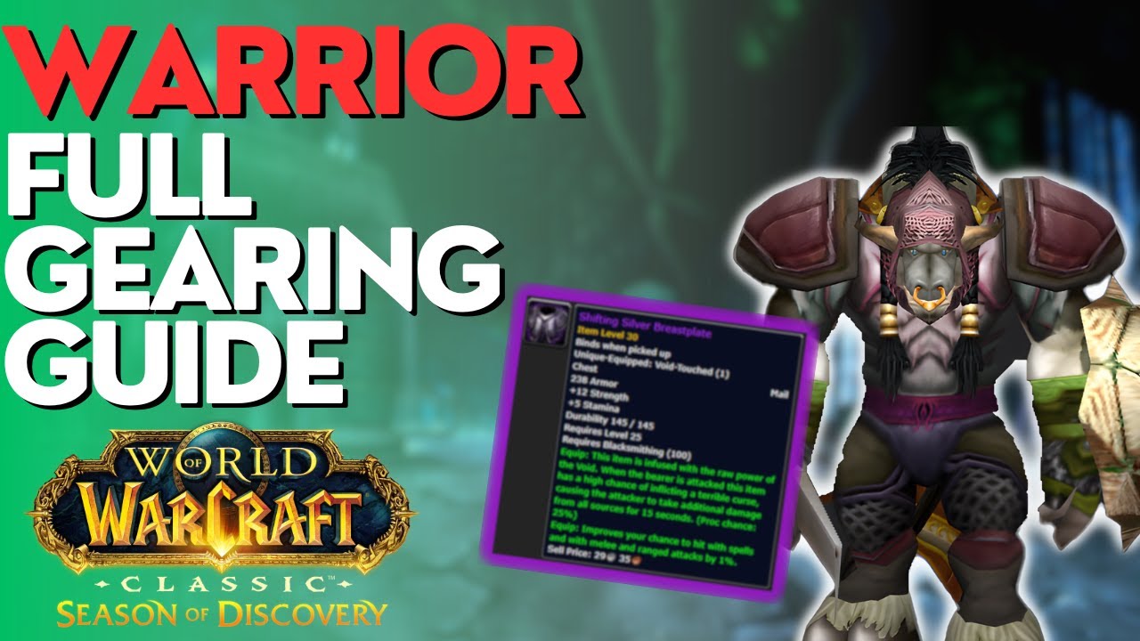SoD Warrior BiS & Pre-Raid Gearing Guide | Season of Discovery