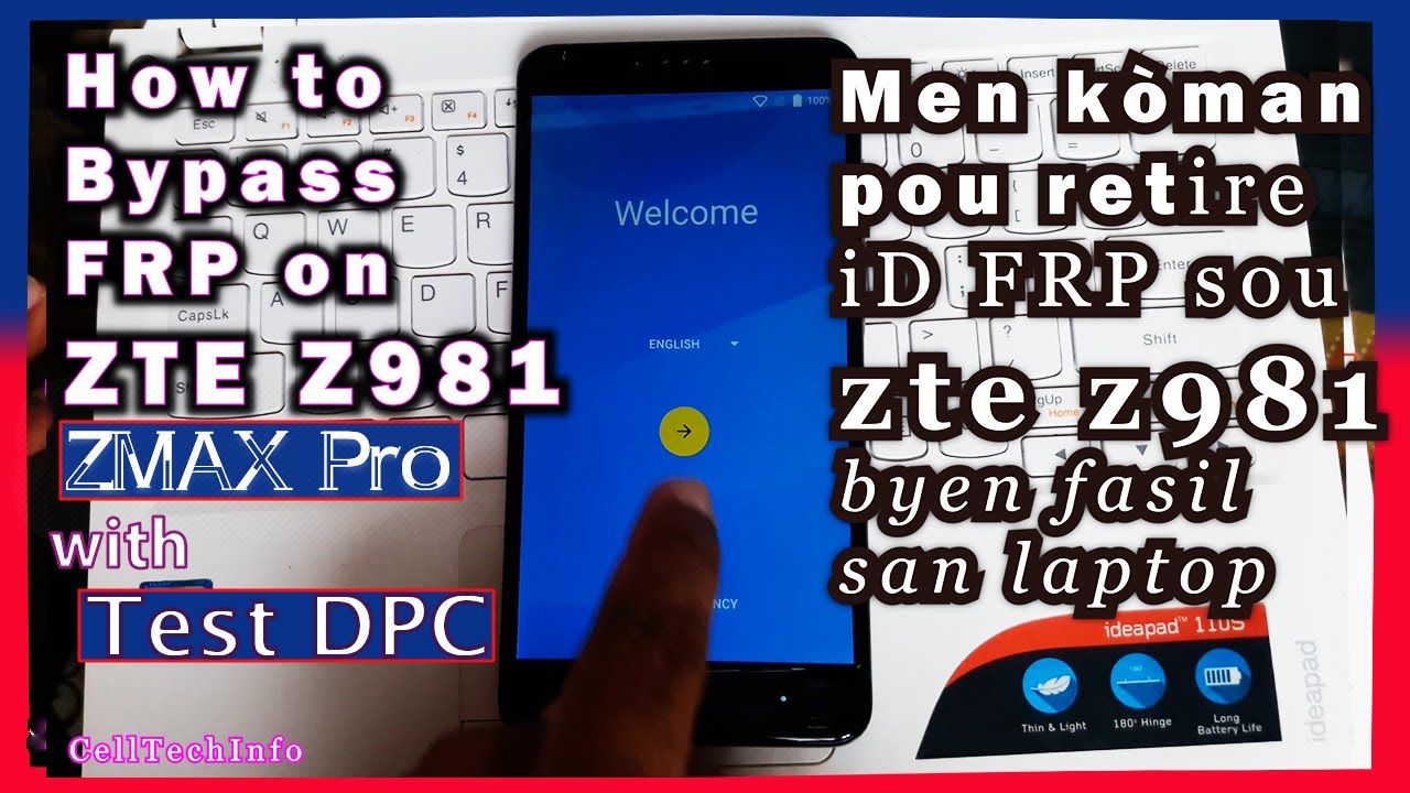 Retire iD ZTE MAX Z981,ZTE Z831,Z832,Z988 Bypass FRP GOOGLE ACCOUNT |ranje TELEFON san laptop|cuenta