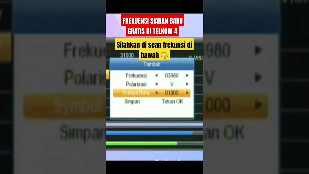 Frekuensi baru di telkom 4 parabola jaring #telkom4 #tv #shorts