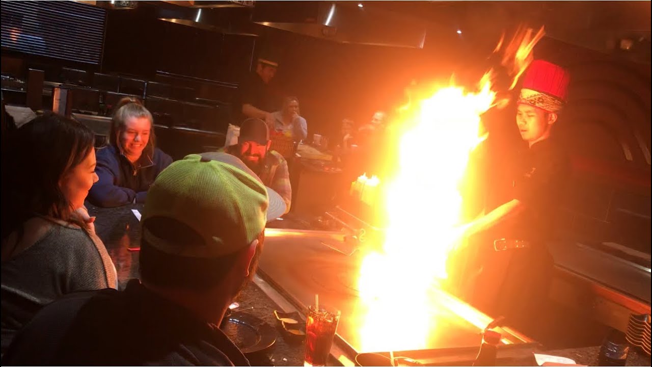 Tepanyaki hibachi Show USA! Tepanyaki #hibachi #hibachigrill #nasigoreng 60jt #chef