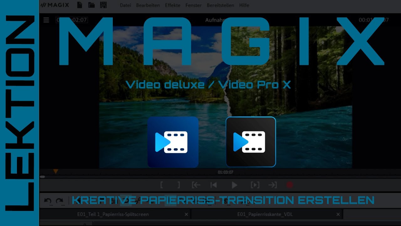 MAGIX Video - Kreativ Effekt - Eine Papierriss-Transition erstellen plus vorgefertigtes Filmprojekt