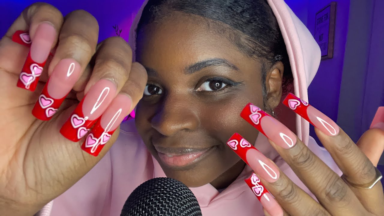 ASMR LONG Nail tapping, clacking, & scratching💗
