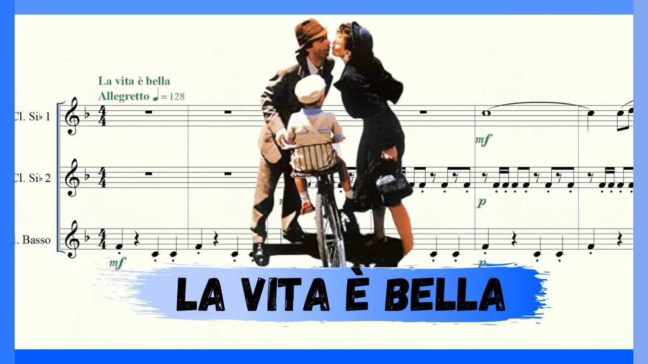 SPARTITO La vita è bella - Nicola Piovani | Per trio di clarinetti