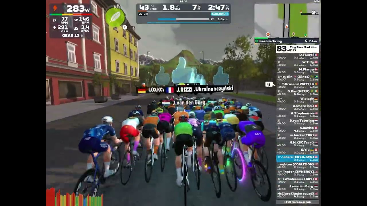 TOUGHEST CHALLENGE ON ZWIFT? Tiny Race 1 of 4 (C) on Innsbruckring in Innsbruck