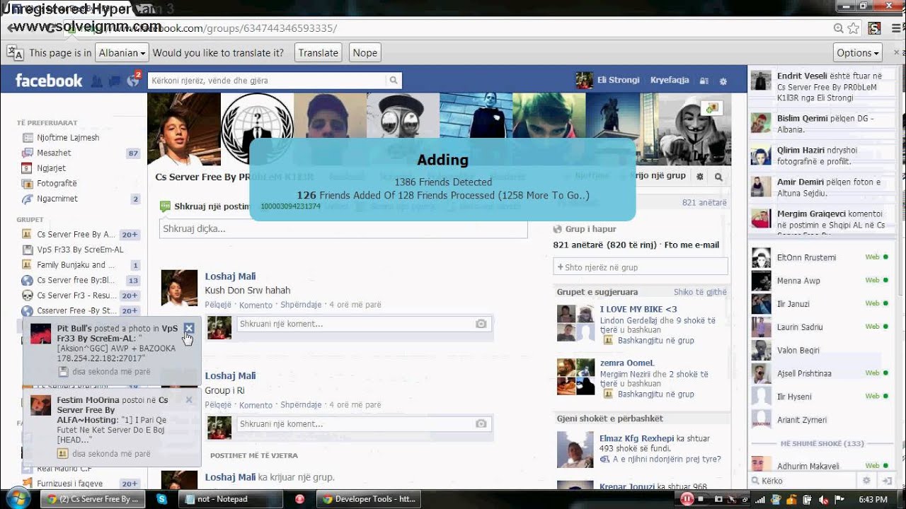 Si te shtojm Antar ne grup