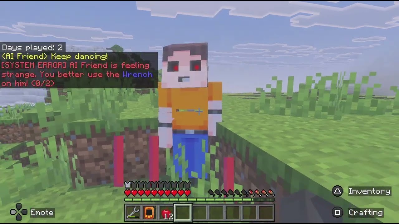 Bro plays minecraft vs the friend exe