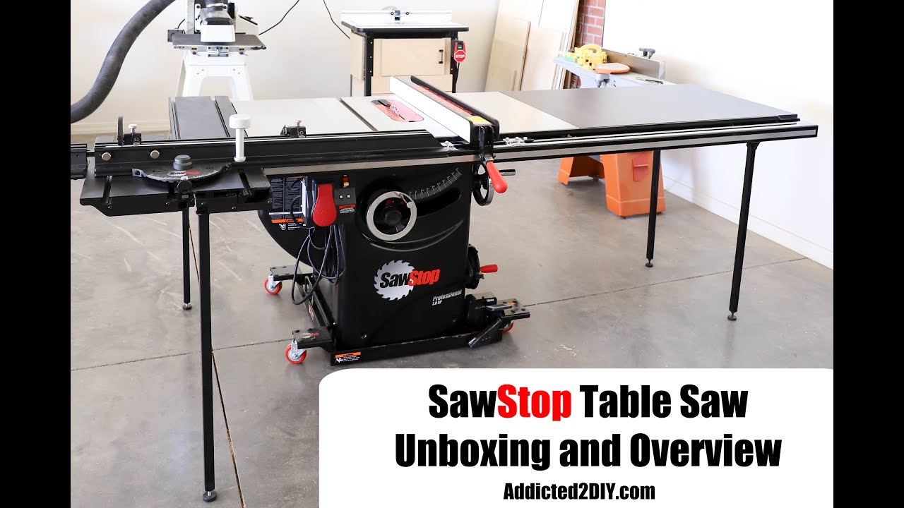 SawStop 3hp Professional Cabinet Saw Unboxing and Overview
