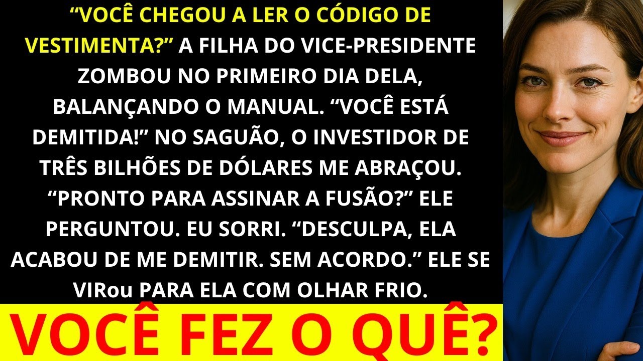 FUI DEMITIDA POR UMA ESTAGIÁRIA E ACABEI COM UMA FUSÃO DE 3 BILHÕES   o que aconteceu depois fez