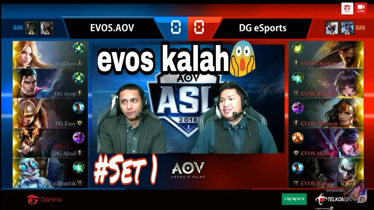Set1 Evos.aov VS Dg esports!! Evos kalah ASL