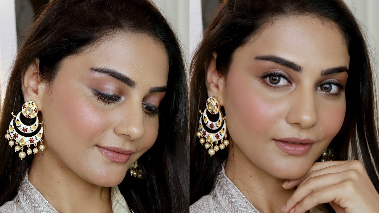 INDIAN FESTIVE GRWM | SOFT GLOWY NUDE MAKEUP | SIMMY GORAYA