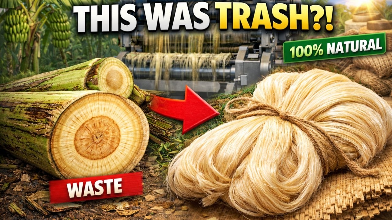 Banana Fiber Production Full Process | From Waste to Sustainable Material