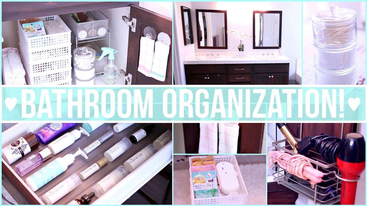 Bathroom Organization Ideas ♡ Dollar Store Organization
