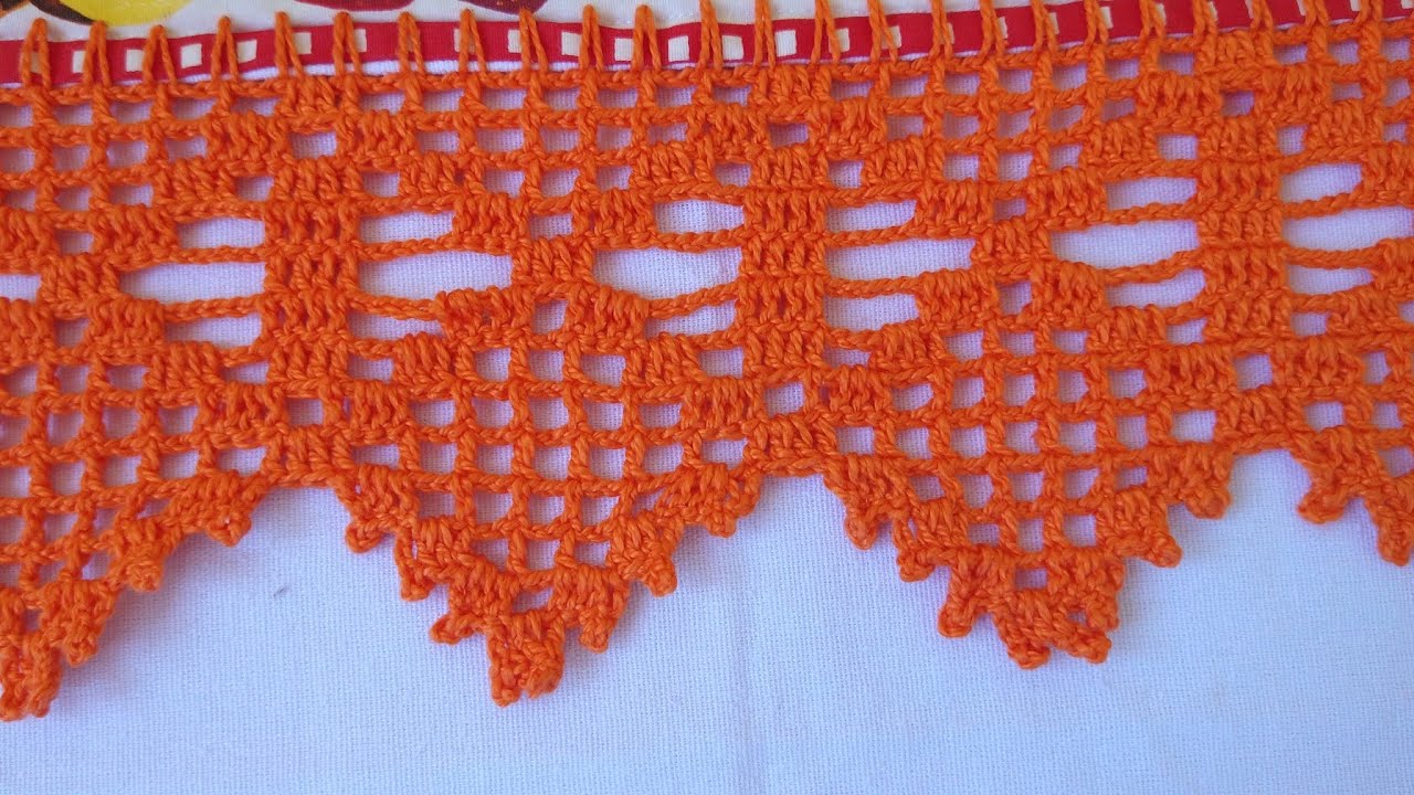 BICO DE CROCHÊ FÁCIL PARA PANO DE PRATO