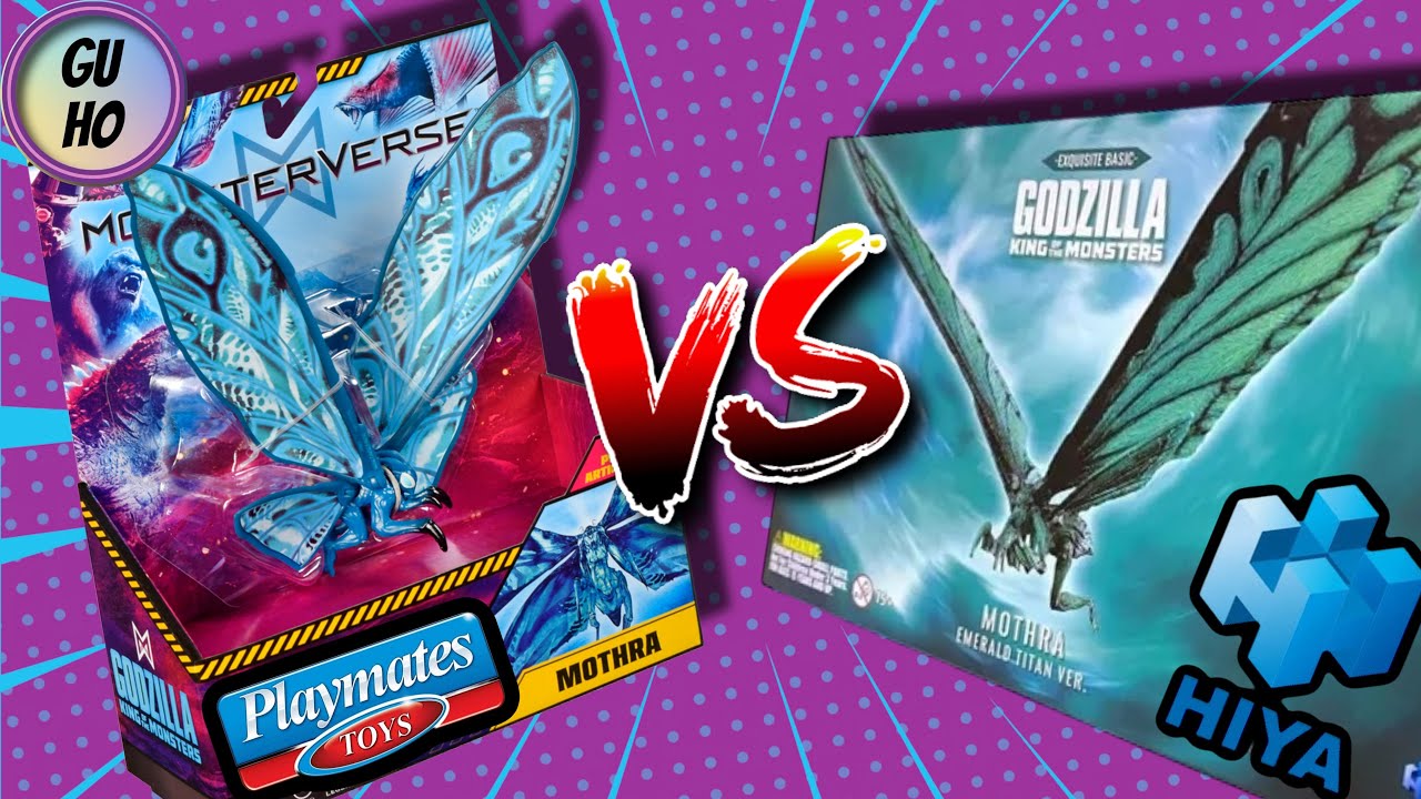 🦋 MOTHRA PLAYMATES VS MOTHRA HIYA TOYS | Guhoverso