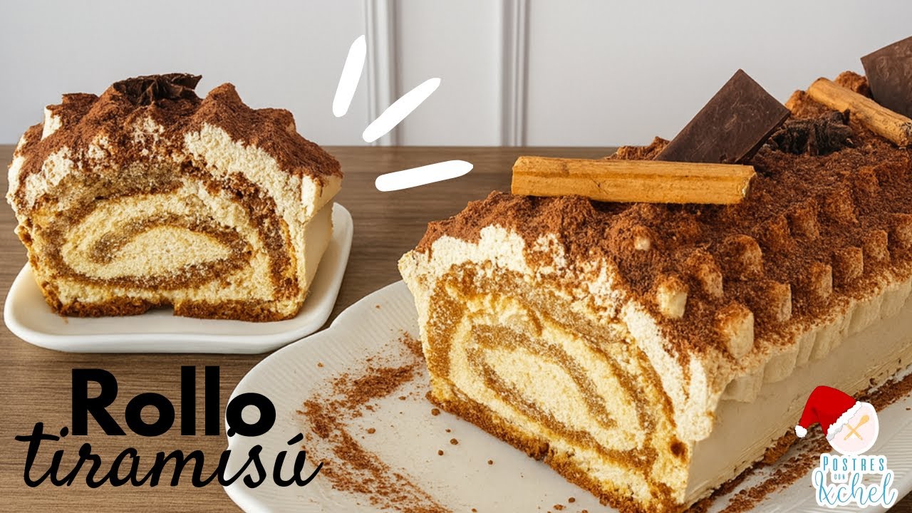 BRAZO DE REINA TIRAMISU | ROLLO GITANO DE CAFÉ Y LICOR | POSTRES CON IXCHEL