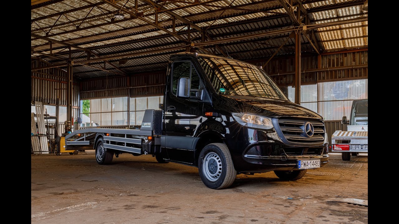 Zabudowy Faustmann. Mercedes Benz Sprinter W907+przyczepa Faustmann