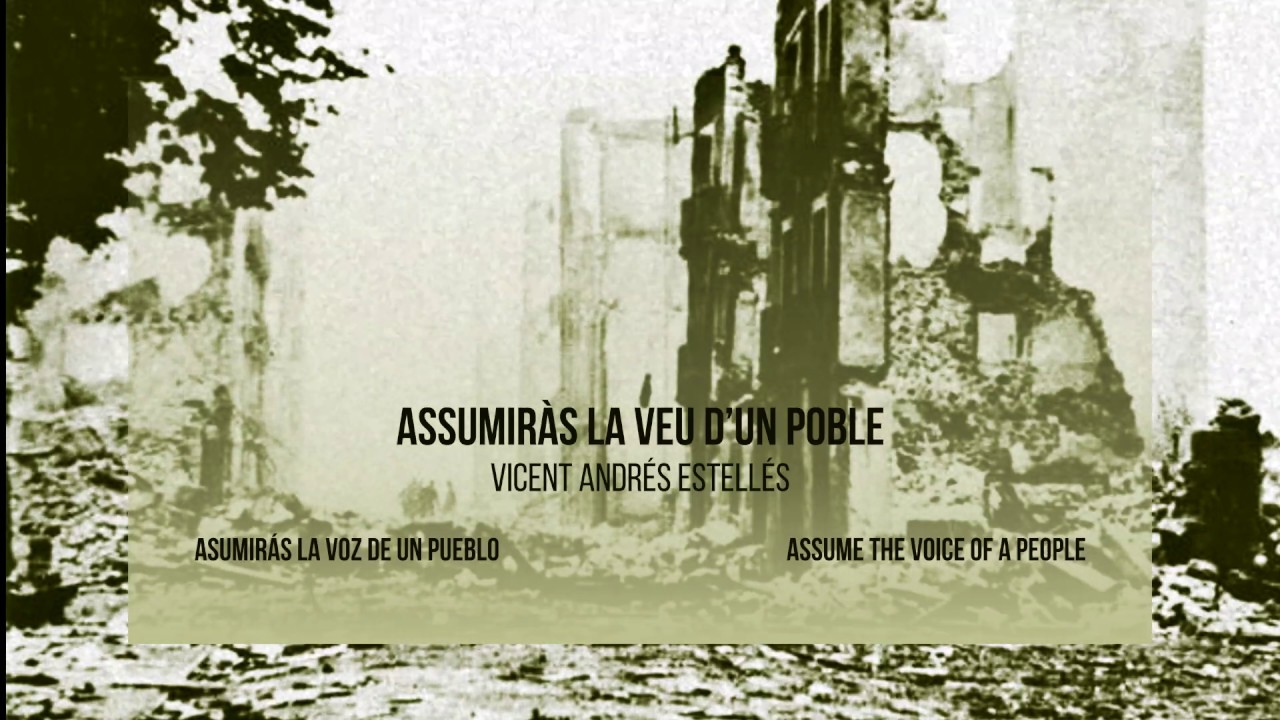 Vicent Andrés Estellés, Assumiràs la veu d'un poble