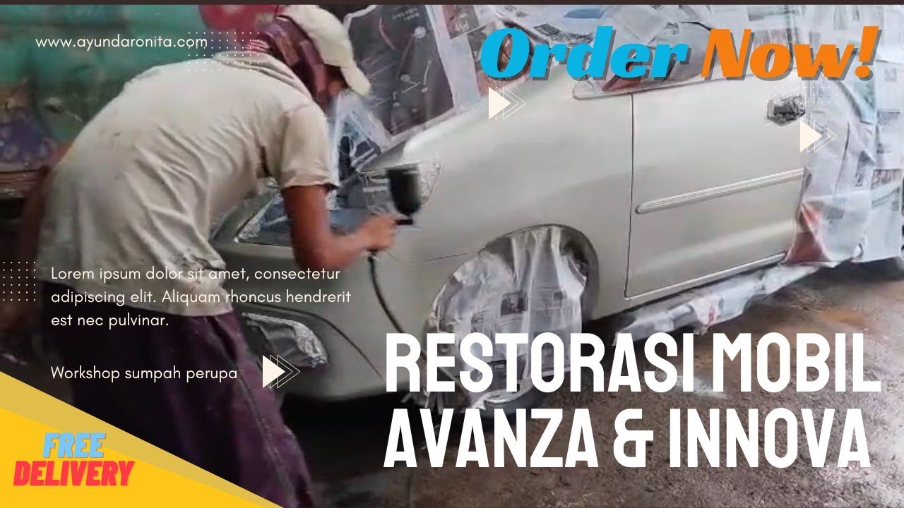 Restorasi mobil Toyota Avanza dan Innova konsumen senang lihat mobil nya jadi seperti baru lagi 