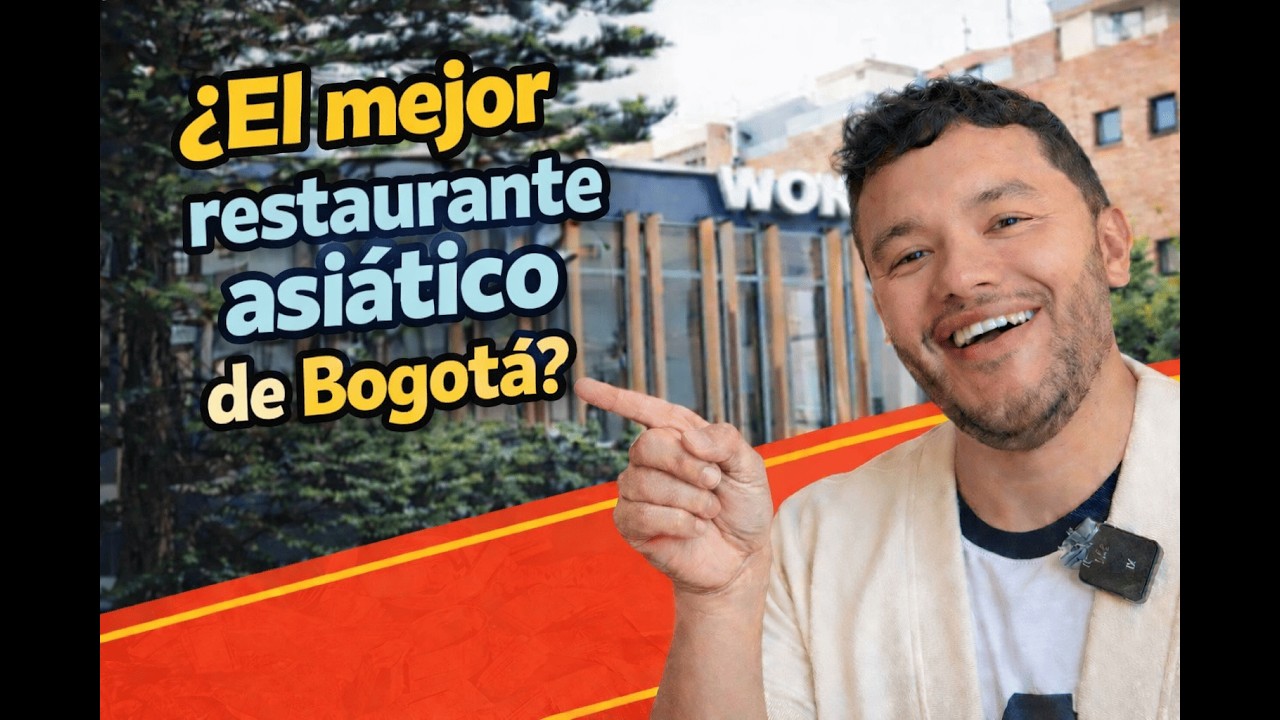 Probando comida oriental en el restaurante WOK en Bogotá