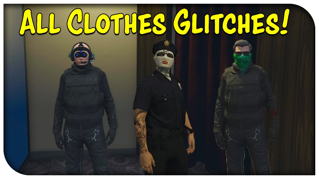 GTA 5 Online - ALL CLOTHES GLITCHES AFTER PATCH 1.28! (Hat/Glasses w/ Mask, Pilot Headset & More)