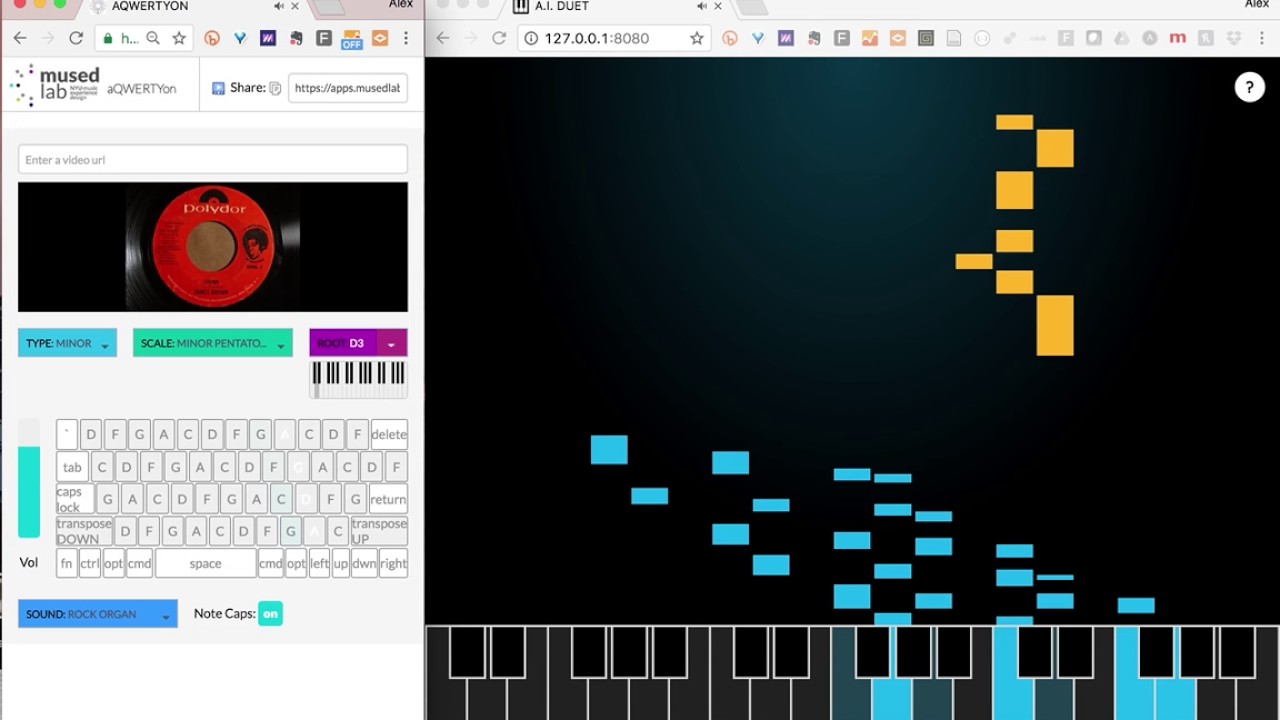 aQWERTYon & James Brown artificial intelligence duet