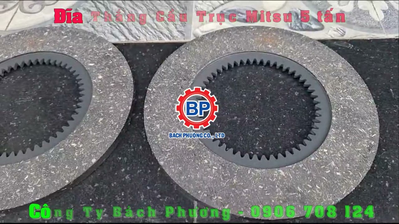 Đĩa Thắng Palang 5 tấn Mítsu, Đĩa phanh đường kính 240 mm 50 răng, bố thắng palang Mitsu Nhật Bản.