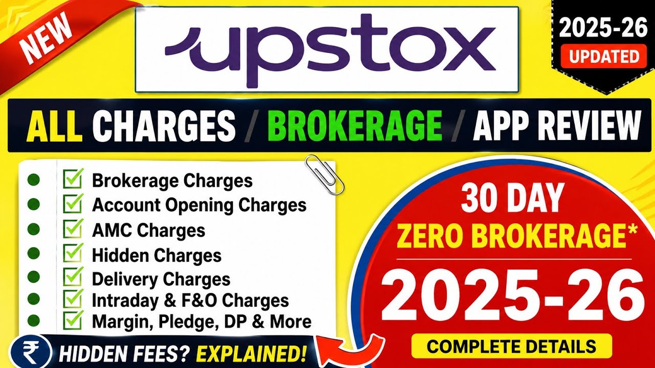 Upstox ALL Charges 2026 Revealed 😱 | Brokerage, AMC, Hidden Fees Explained