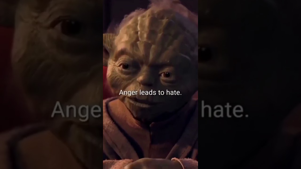 Yoda - Fear is the path to the dark side. Fear leads to anger. #yoda