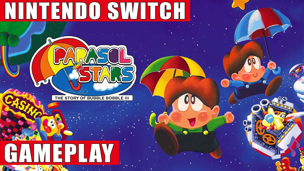 Parasol Stars: The Story of Bubble Bobble III Nintendo Switch Gameplay