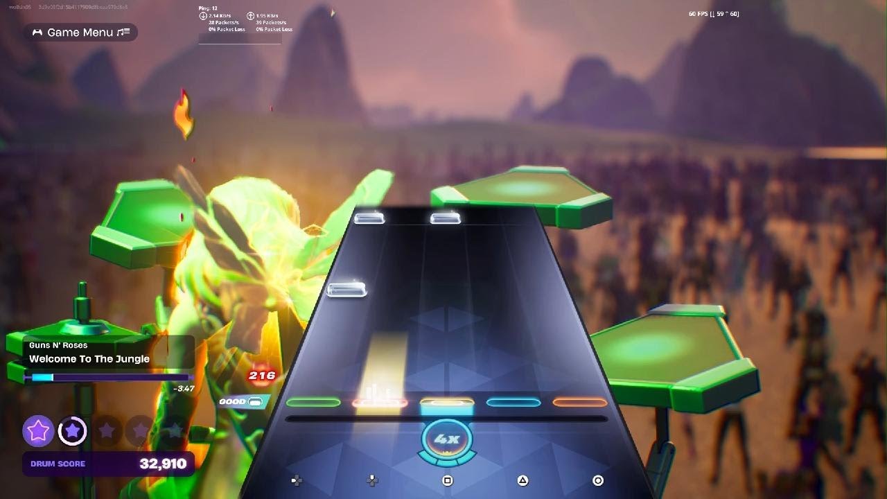 Welcome to The jungle Drums 100% Fortnite festival