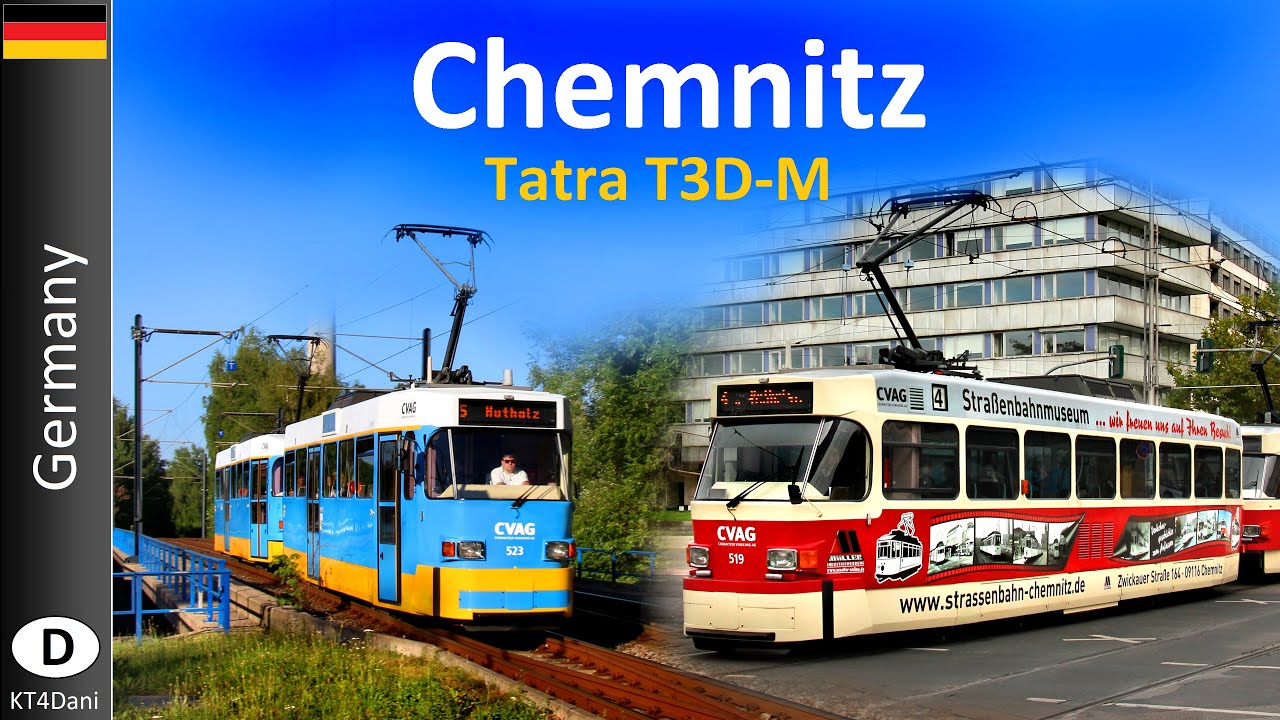 【4K】CHEMNITZ TRAM - Tatra T3D-M  (2019)