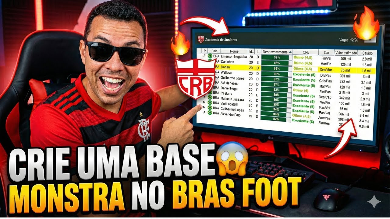 ACADEMIA de JUNIORES | Como montar uma BASE ABSURDA NO BRASFOOT | ATUALIZADO 2026 |