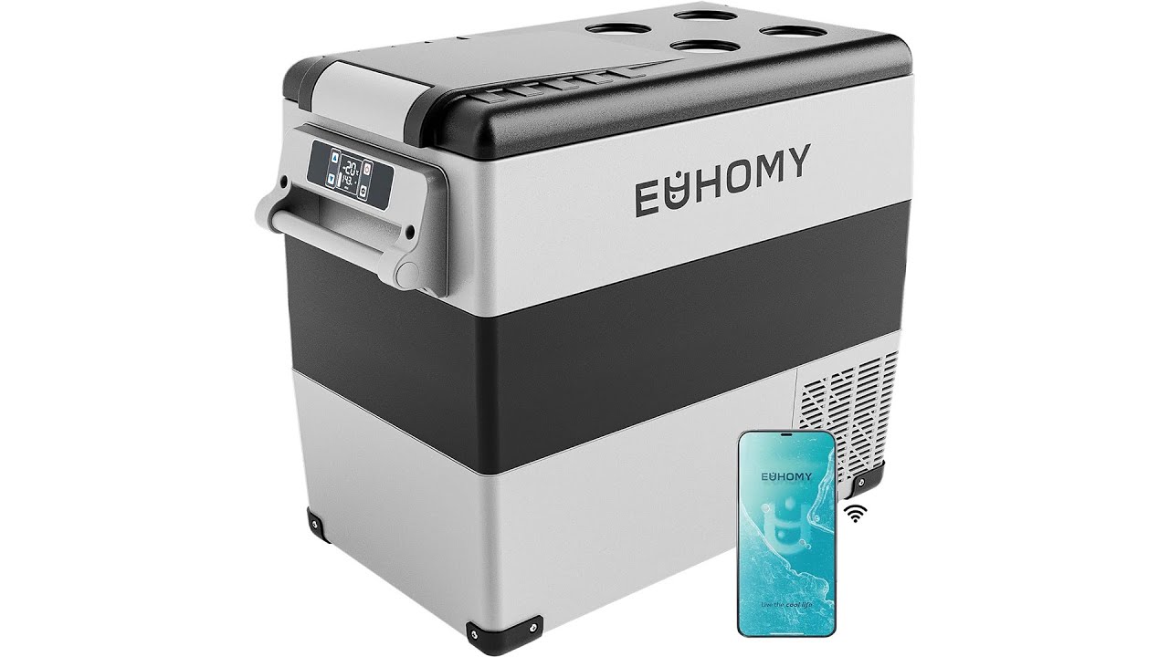 EUHOMY 12V Portable Refrigerator (59QT) | Outdoor & Camping Fridge