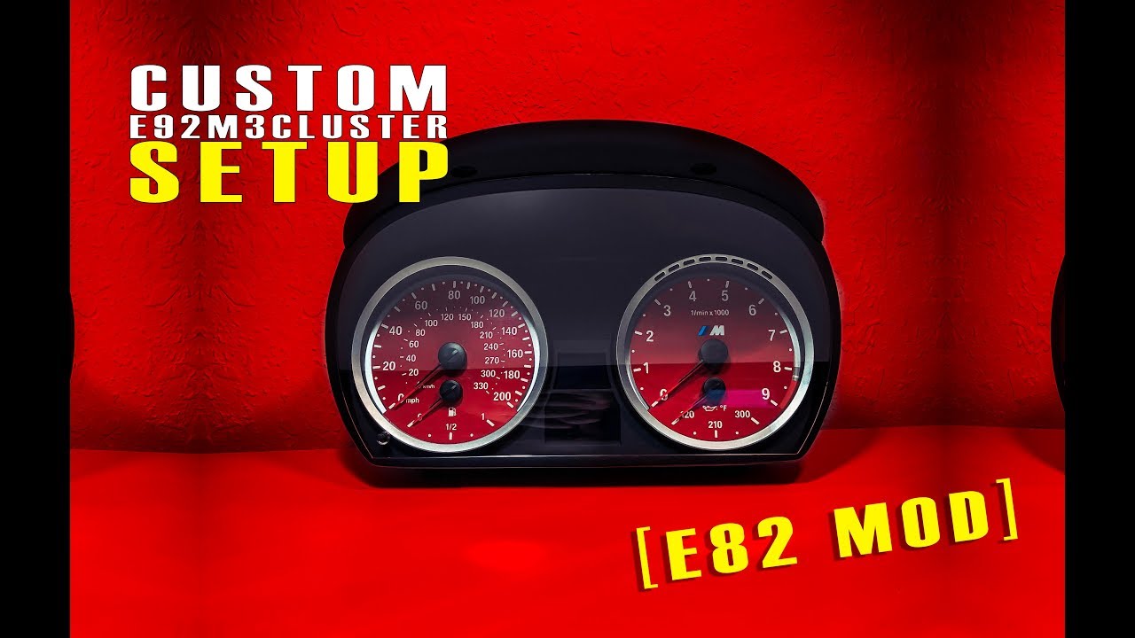 e92 M3 cluster overlay modification / e82 M3 cluster project