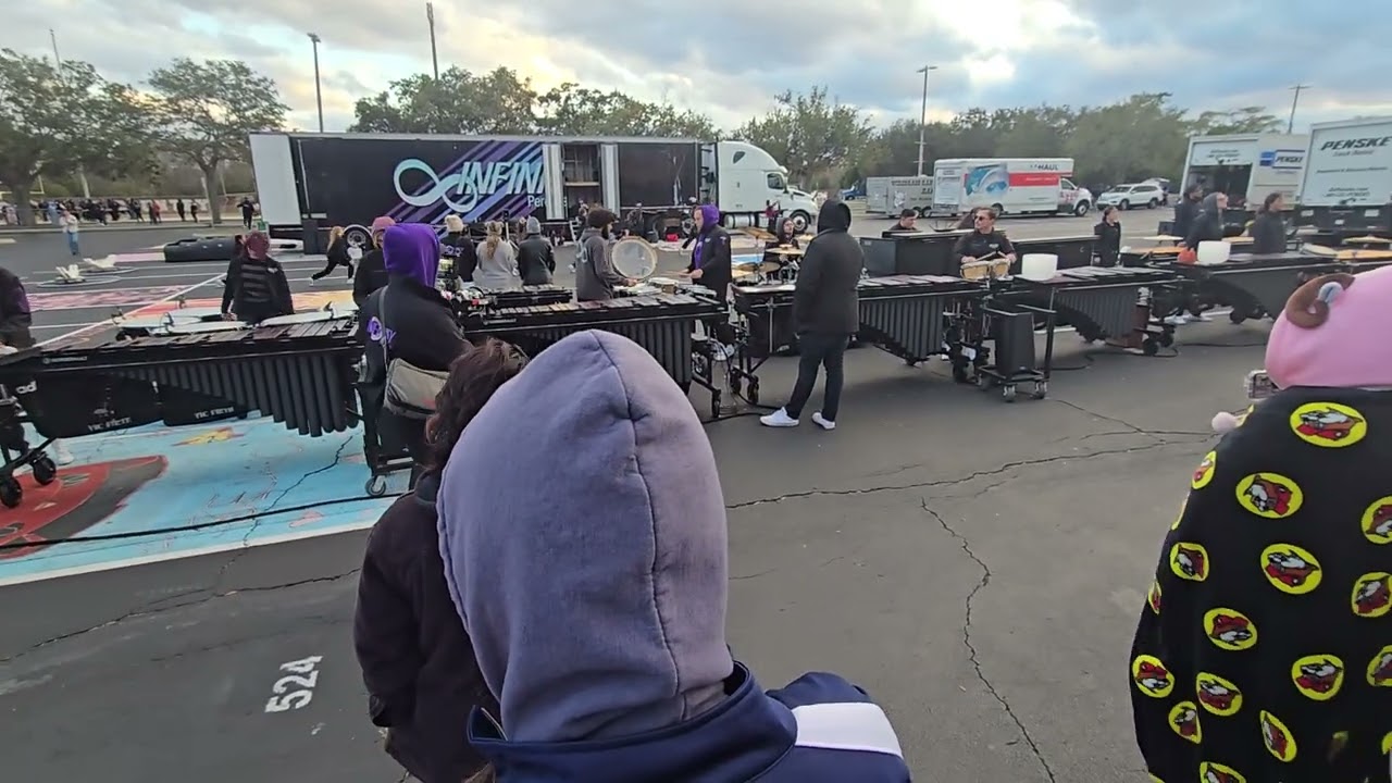 Infinity Percussion 2026 Front Ensemble In the Lot - FFCC Premiere 2026