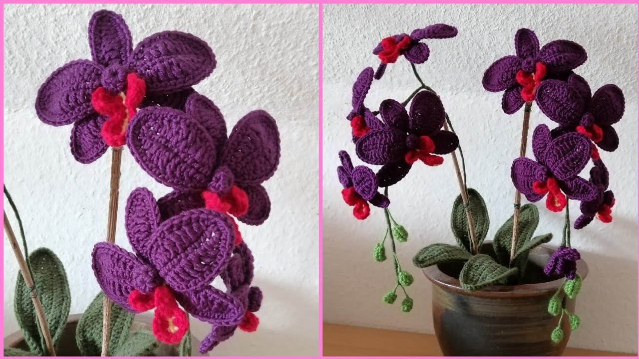Crochet Orchids flowers
