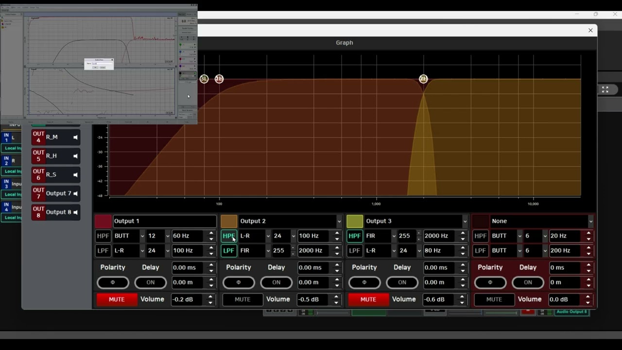 3-Way(Tri-amping) system simulation using KOOON KN-DSP 4.8(IIR+FIR) + Smaart v9