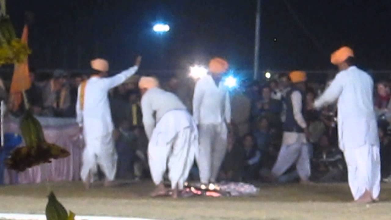 Fire Dance at Bikaner Camel Festival 2014 in Rajasthan, India. January 2014