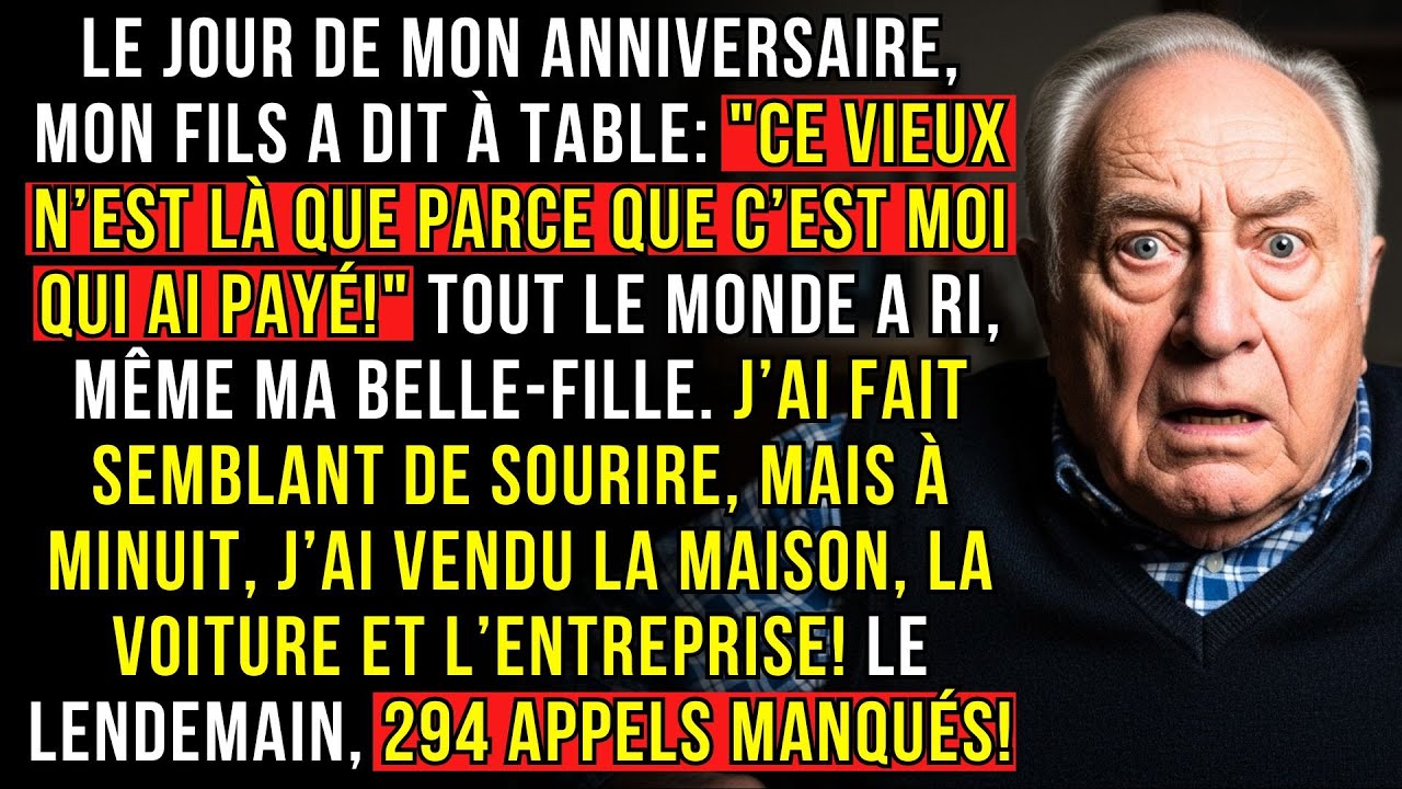 LE JOUR DE MON ANNIVERSAIRE, MON FILS A DIT À TABLE: 